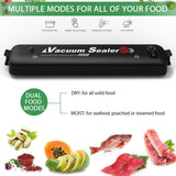 Vacuum Food Sealing Machine Safety meat Sealer with Bags Starter Kit,Dry and Moist Modes for Keep fruit fresh