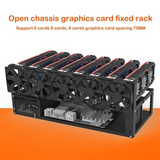 Open Mining Rig Frame ETH/ETC/ZEC Ether Accessories Tools for 6/8/12 GPU Crypto Coin Rack Only