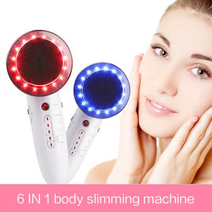 New 6 In1 EMS Ultrasonic Slimming LED Facial Care Body Slimming Infrared Weight Reduce Therapy Facial Care