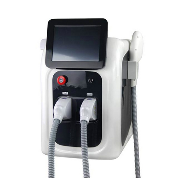 2 In 1 IPL Strong Power IPL SHR OPT Elight Hair Removal Machine Q Switched Nd Yag Laser Tattoo Removal Beauty Machine for Salon CE