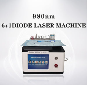 6 IN 1 Spider Vein Removal Skin Rejuvenation 980nm Diode Laser Physiotherapy Treatment