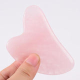 Face Roller Gua Sha Massage Tool Rose Quartz Eye Mask Gift Set Natural Crystal Facial Scraping Chin Body Massager Cool Relaxing Healing Stone