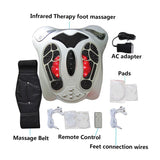 Electronic Foot Massager Far Infrared Heating Acupuncture Points Reflexology Feet Massage Slimming Belt Pads Body Care