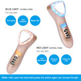 LED Cold Hammer Ultrasonic Cryotherapy Lifting Photon Vibration Massager Facial Shrink Ultrasound Pore Skin Care for Salon