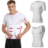 Mens Body Shaper Compression Shirts Abdomen Shapewear Tummy Slimming Sheath Gynecomastia Shapers Corset Waist Trainer Fajas