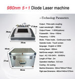 5 IN1 Spider Vein Removal Skin Rejuvenation 980nm Diode Laser Physiotherapy Treatment