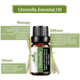 10ml Citronlla for Aromatherapy Diffusers Natural Essential Oil Care Lift Skin Plant Fragrance