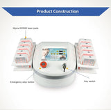 Portable Diode Weight Reduce Slimming Machine Non Invasive 10 Pads 650nm&980nm Fat Burning Beauty Equipment