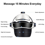 Electric Heating Neck Head Massage Helmet Air Pressure Vibration Therapy Massager Music Muscle Stimulator Health Care