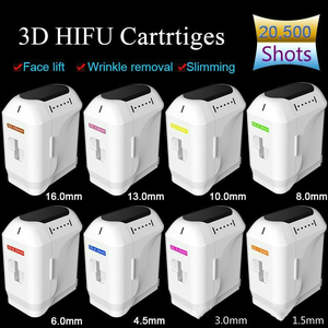 20500+ Shots 3D Hifu Face Body Advanced 8 Cartridges with 1-11 Lines Hifu Cartridges for Skin Lifting