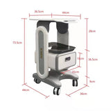 Aluminum Alloy Cart Support, ABS Double Drawer, Beauty Machine, Spa Mounted Cart