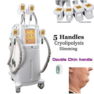 Machine Professional 5 Handles Cryolipolysis Freeze Lipolaser Cavitation RF Fat Freezing Cryo Shape Body Sculpting Slimming #012