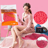 Wax Warmer Hair Removal Waxing Kit with 4 Flavors Stripless Hard Beans 10 Applicator Sticks for Full Body Legs Face Eyebrows Bikini Women Men Painles