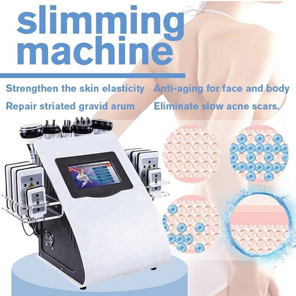 High Quality 40k Ultrasonic liposuction Cavitation 8 Pads Laser Vacuum RF Skin Care Slimming Machine